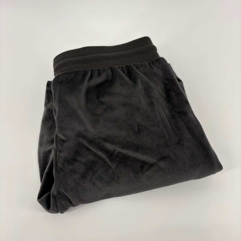 Stars Above Women XS Black Velour Jogger Lounge Pants High Waist Drawstring NWT‎